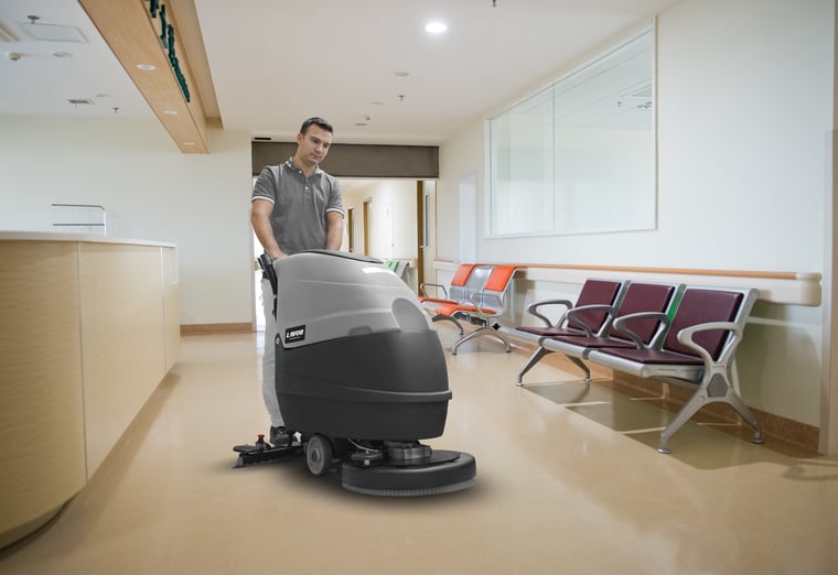 Floor care di ospedali e strutture sanitarie con la lavasciuga pavimenti